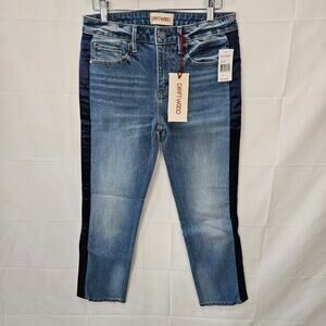 Driftwood Candace Crop Jeans Satin Style Lining Blue Size 26x25